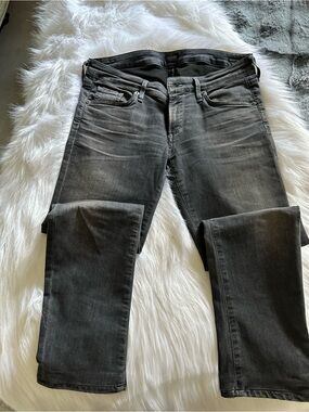 Classic Racer Skinny Black Fade Straight-Leg Jeans
